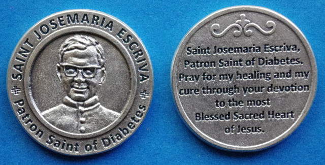 St. Josemaria Escriva Healing Saint Token - Diabetes